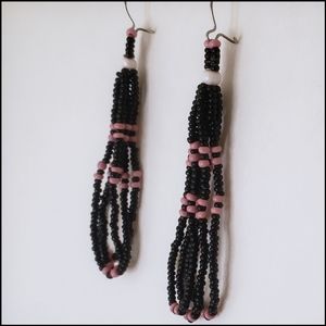Boho Seed Bead Drop Earrings